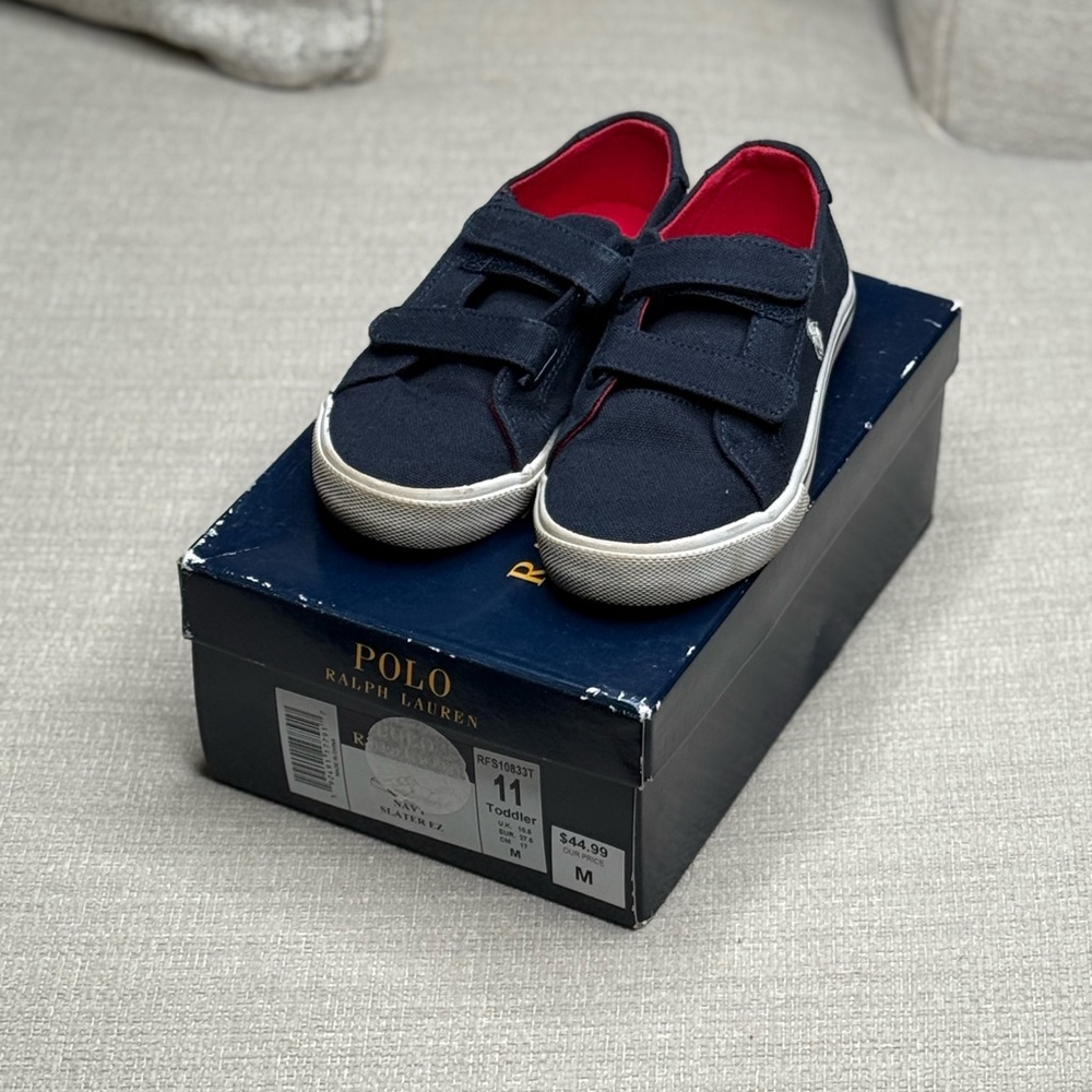 Polo by Ralph Lauren Kids Sneakers in Navy and Red